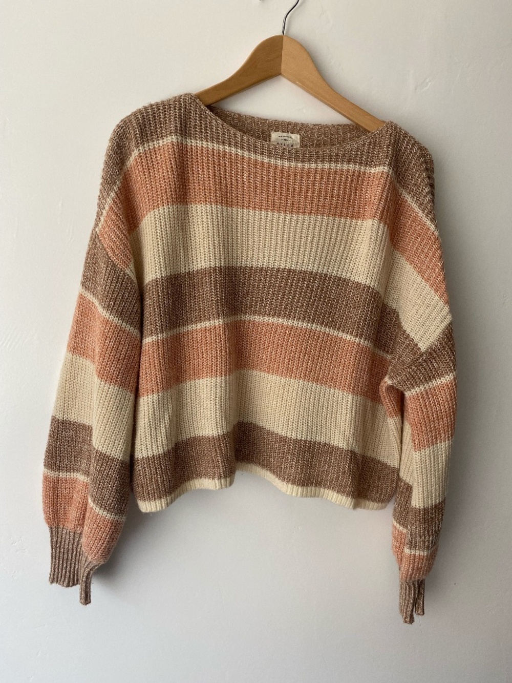 Billabong Stripe Sweater Women's M Boho Cozy Cabincore